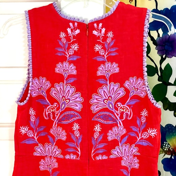 NWT Farm Rio Red Porcelain Garden Midi Dress - Picture 15 of 16